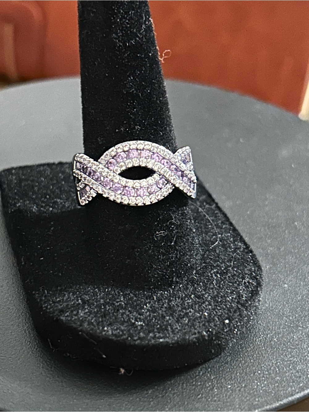 Bomb Party Jewelry Lavender Crystal Twist Ring - Women Jewelry